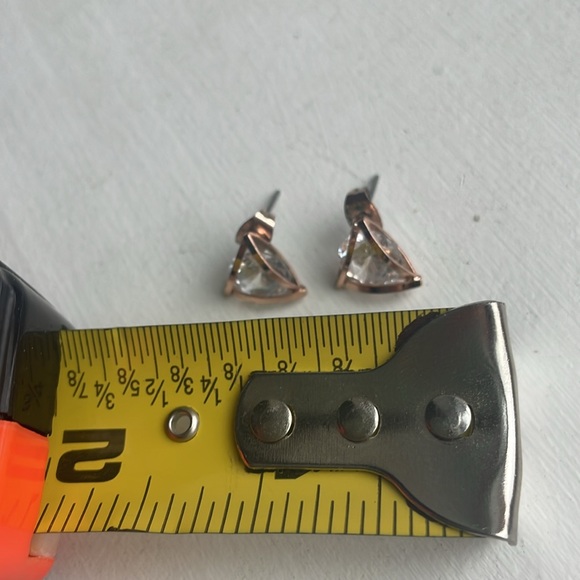 CZ Rose Golf Costume Jewelry Earrings - Picture 5 of 5